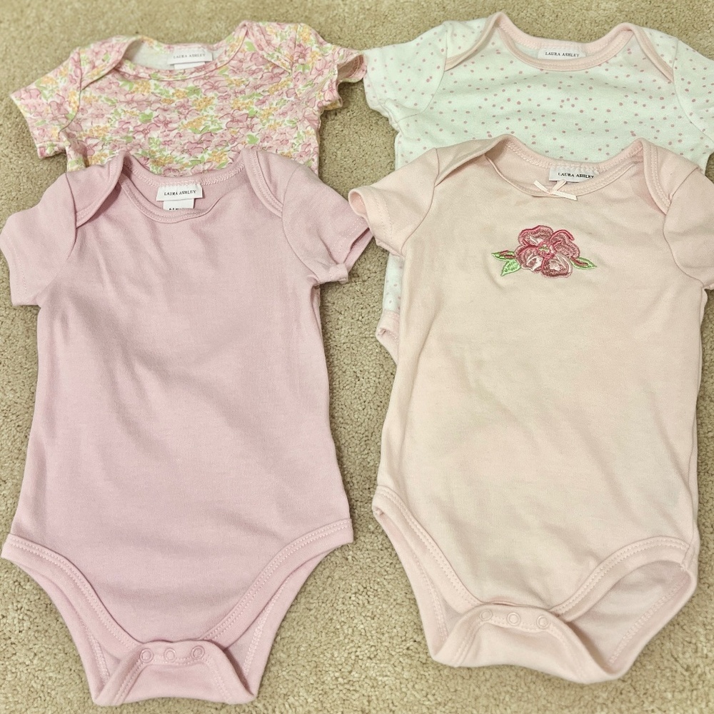 Laura Ashley Baby Girl Bodysuits size 6-9 Months
